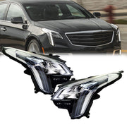DURAFORCE Right+Left Headlight For 2018-19 Cadillac XTS LED DRL Signal Chrome