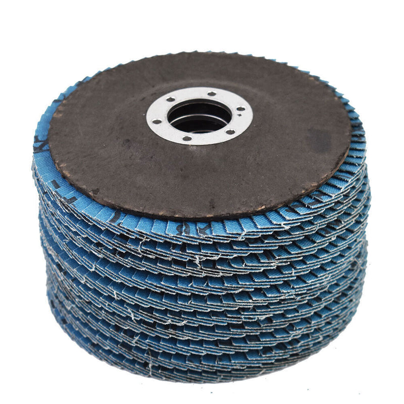 DURAFORCE Premium Zirconia Flap Disc Sanding Grinding 4.5'' x 7/8'' 80 Grit 10 Pack