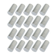 DURAFORCE Set Of 20 Lug Nut Covers Plastic 33mm 4-1/4" Screw-On Flat Top Cylinder Chrome