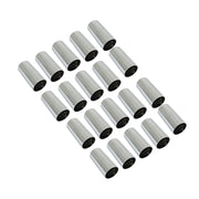 DURAFORCE Set Of 20 Lug Nut Covers Plastic 33mm 4-1/4" Screw-On Flat Top Cylinder Chrome