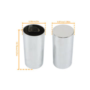 DURAFORCE Set Of 20 Lug Nut Covers Plastic 33mm 4-1/4" Screw-On Flat Top Cylinder Chrome