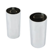 DURAFORCE Set Of 20 Lug Nut Covers Plastic 33mm 4-1/4" Screw-On Flat Top Cylinder Chrome