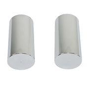 DURAFORCE Set Of 20 Lug Nut Covers Plastic 33mm 4-1/4" Screw-On Flat Top Cylinder Chrome