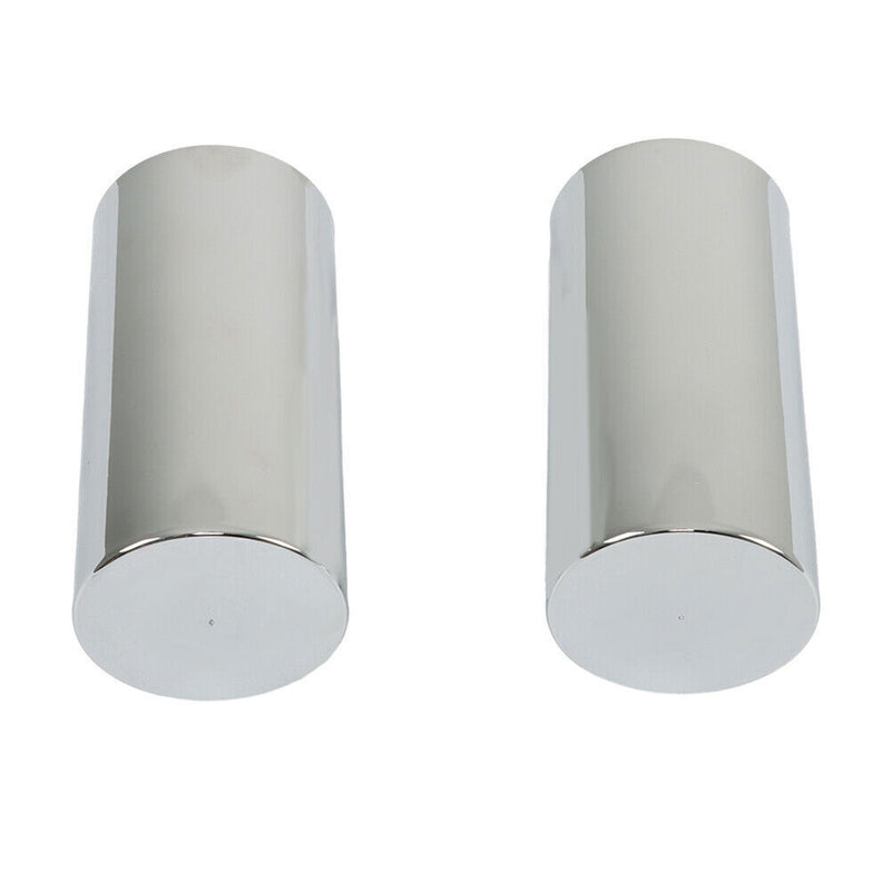 DURAFORCE Set Of 20 Lug Nut Covers Plastic 33mm 4-1/4" Screw-On Flat Top Cylinder Chrome