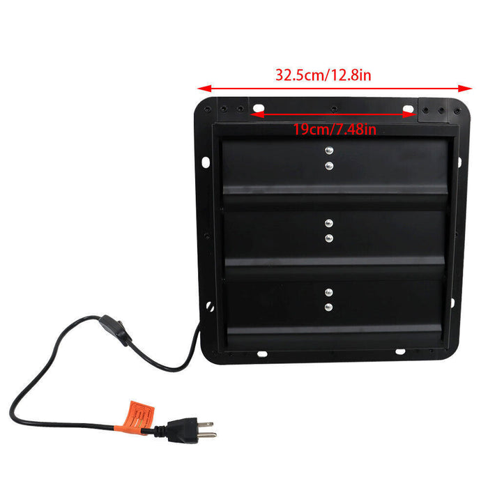 DURAFORCE 10" Shutter Exhaust Fan Wall Mounted With Switch+Insect Mesh Low Noise 980 CFM