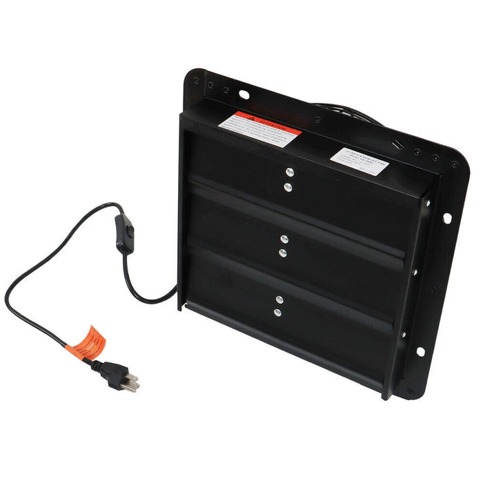 DURAFORCE 10" Shutter Exhaust Fan Wall Mounted With Switch+Insect Mesh Low Noise 980 CFM