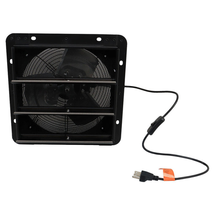 DURAFORCE 10" Shutter Exhaust Fan Wall Mounted With Switch+Insect Mesh Low Noise 980 CFM