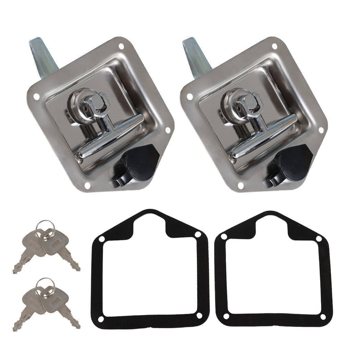 Munirater 4 Trailer Door Latch T-Handle Lock Stainless Steel Keys Camper Rv Truck Toolbox Munirater 4 Trailer Door Latch T-Handle Lock Stainless Steel Keys Camper Rv Truck Toolbox