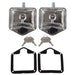 DURAFORCE 2 x Trailer Door Latch T-Handle Lock Stainless Steel Key Camper RV Truck
