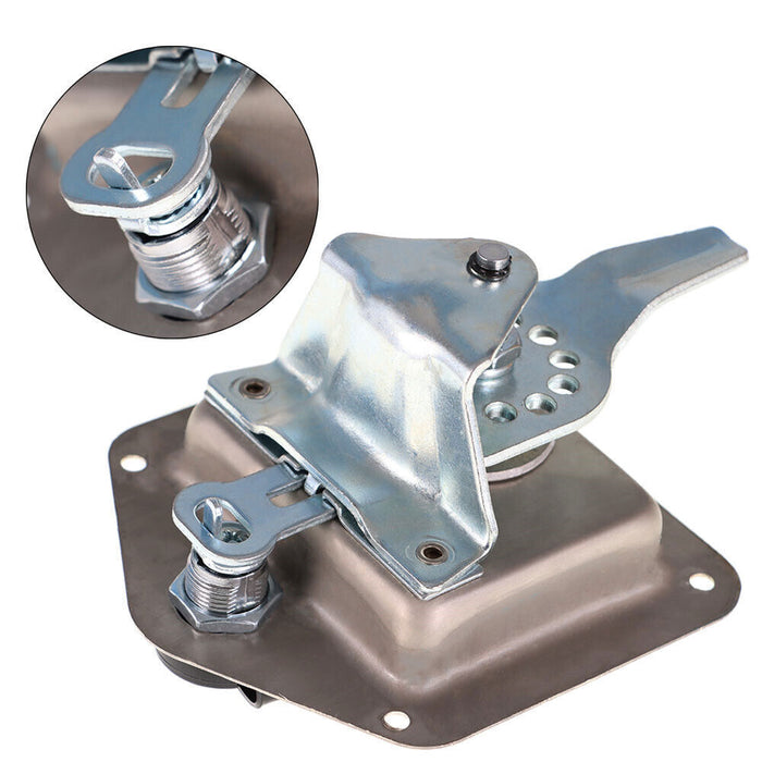 DURAFORCE 2 x Trailer Door Latch T-Handle Lock Stainless Steel Key Camper RV Truck