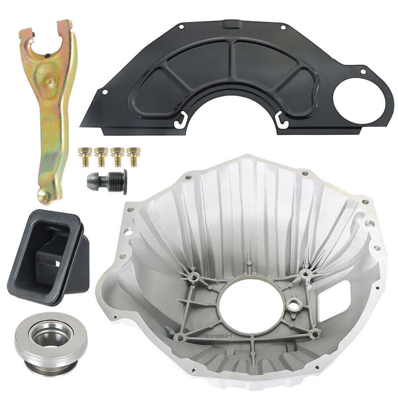 DURAFORCE Bell Housing Kit & 11" Clutch Fork & Throwout Bearing & Cover For Chevy