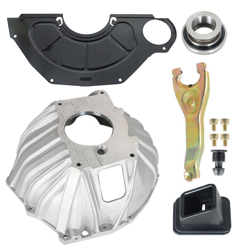 DURAFORCE Bell Housing Kit & 11" Clutch Fork & Throwout Bearing & Cover For Chevy