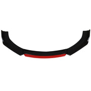 DURAFORCE Front Lip Spoiler Splitter Protector Black Red 2 Layer Lip Universal