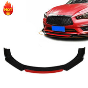 DURAFORCE Front Lip Spoiler Splitter Protector Black Red 2 Layer Lip Universal