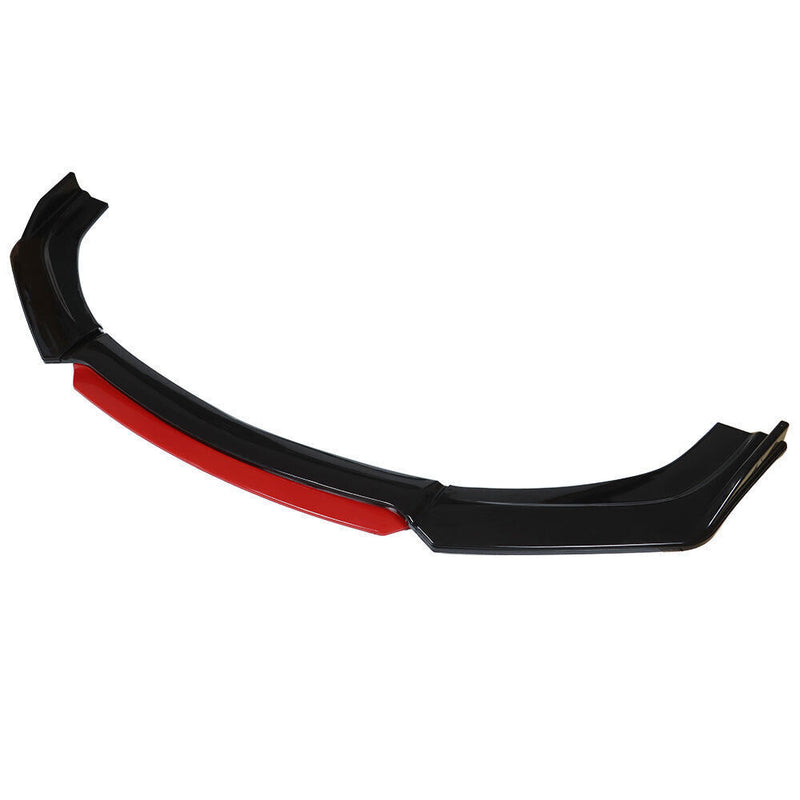 DURAFORCE Front Lip Spoiler Splitter Protector Black Red 2 Layer Lip Universal