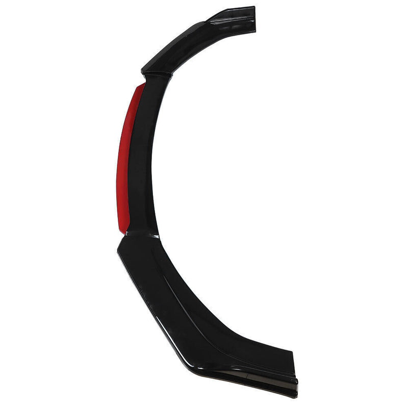 DURAFORCE Front Lip Spoiler Splitter Protector Black Red 2 Layer Lip Universal