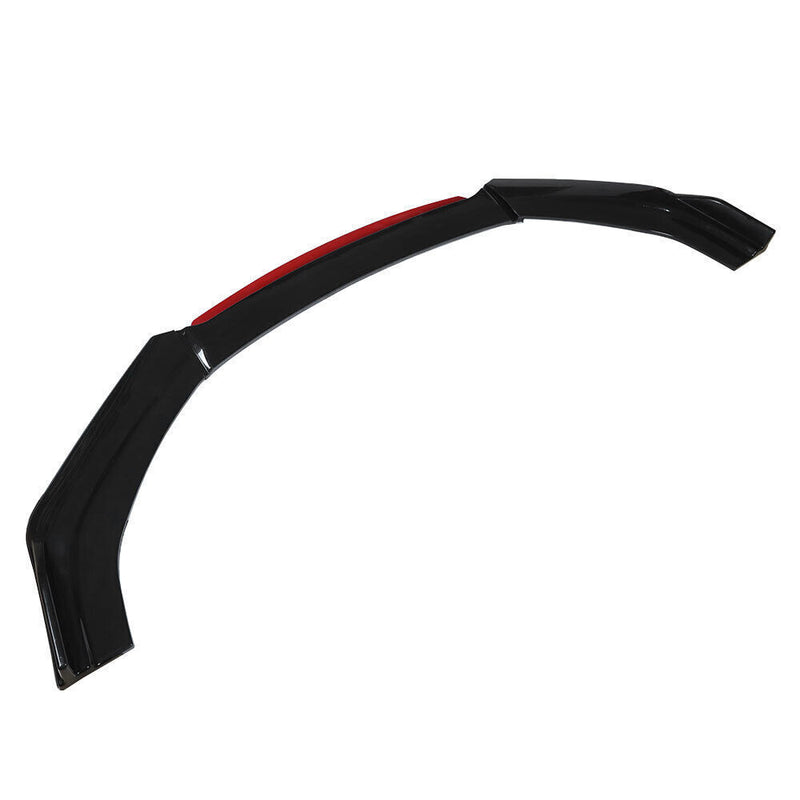DURAFORCE Front Lip Spoiler Splitter Protector Black Red 2 Layer Lip Universal