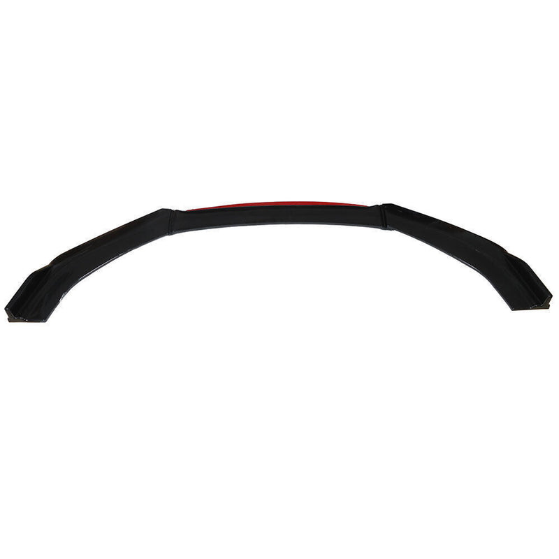 DURAFORCE Front Lip Spoiler Splitter Protector Black Red 2 Layer Lip Universal