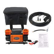 DURAFORCE Air Compressor Kit, Dual Cylinder 12V Portable Inflator Heavy Duty Max