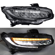 DURAFORCE Passenger Side RH Full LED Headlight Assembly For 2016-2021 Honda Civic