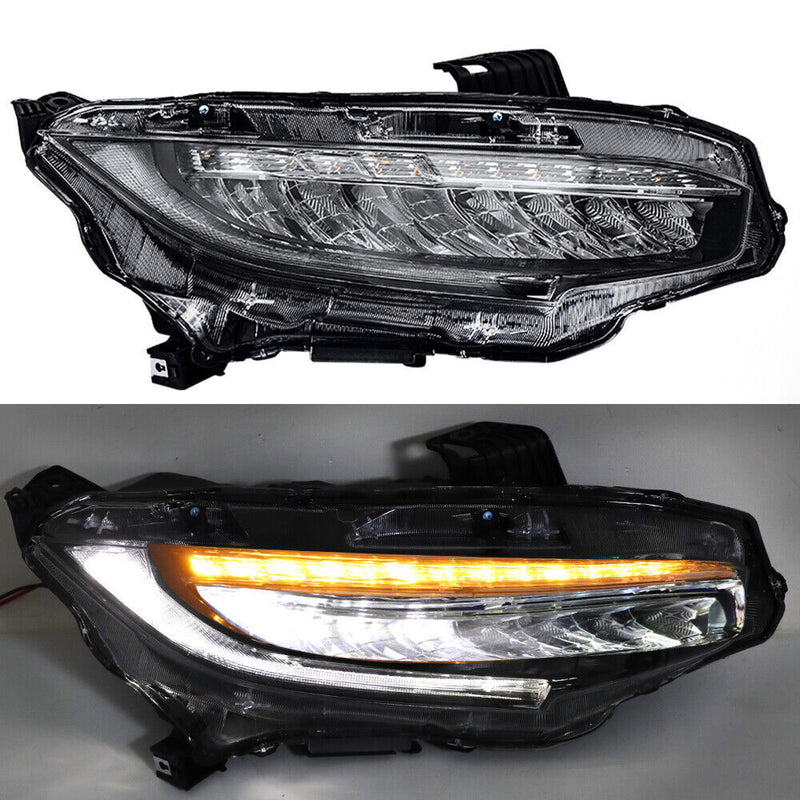 DURAFORCE Passenger Side RH Full LED Headlight Assembly For 2016-2021 Honda Civic