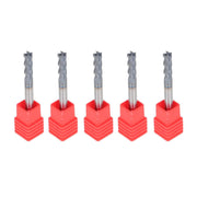 DURAFORCE 5Set 3/16" 4 Flute 2" Overall Length Regular Carbide End Mill TiALN COATED New