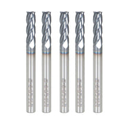 DURAFORCE 5Set 3/16" 4 Flute 2" Overall Length Regular Carbide End Mill TiALN COATED New