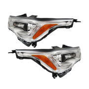 DURAFORCE Right+Left Headlights ASSY For 2017-19 GMC Acadia SL w/o LED DRL Chrome