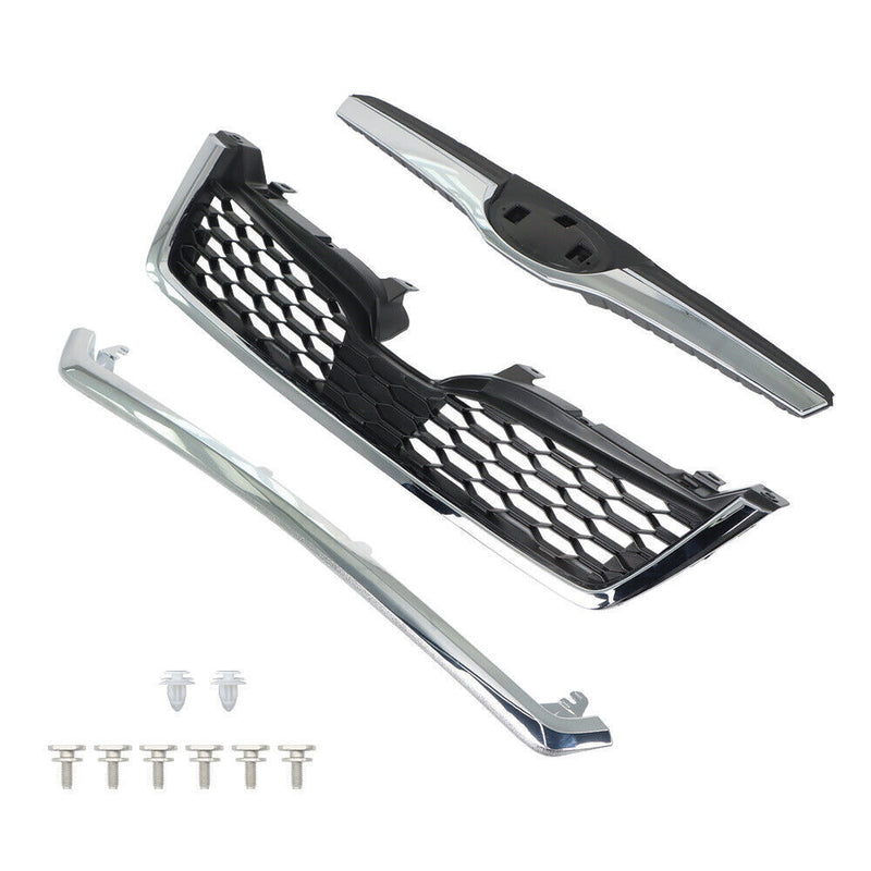 DURAFORCE Front Grill Assembly For 2014-2018 Subaru Forester Chrome Factory Style