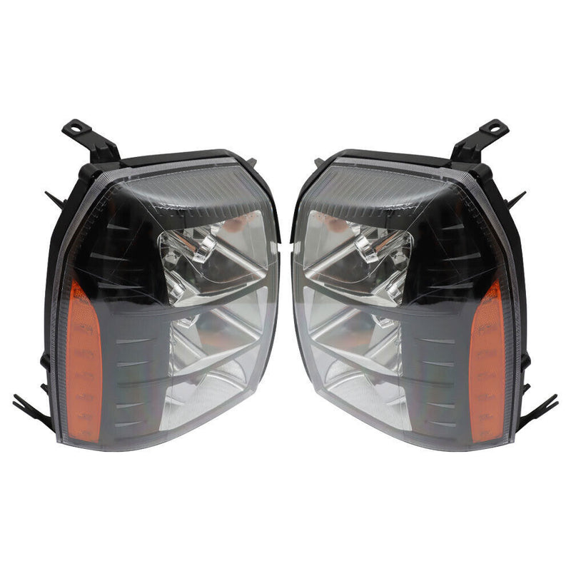 DURAFORCE LH+RH Headlights For 2007-2014 Cadillac Escalade HID w/o Bulbs & Ballast