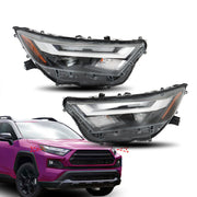 DURAFORCE Left+Right Headlight For 2022-2023 Toyota RAV4 XLE LED Factory Clear