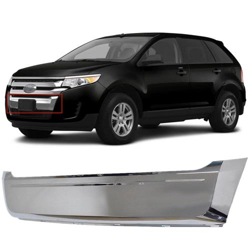 DURAFORCE Front Lower Bumper Grille Molding Trim For Ford Edge 2011-2014 Chrome
