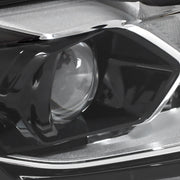 DURAFORCE Right+Left Headlight For 2014-16 Nissan Rogue LED Chrome Clear Lens Pair
