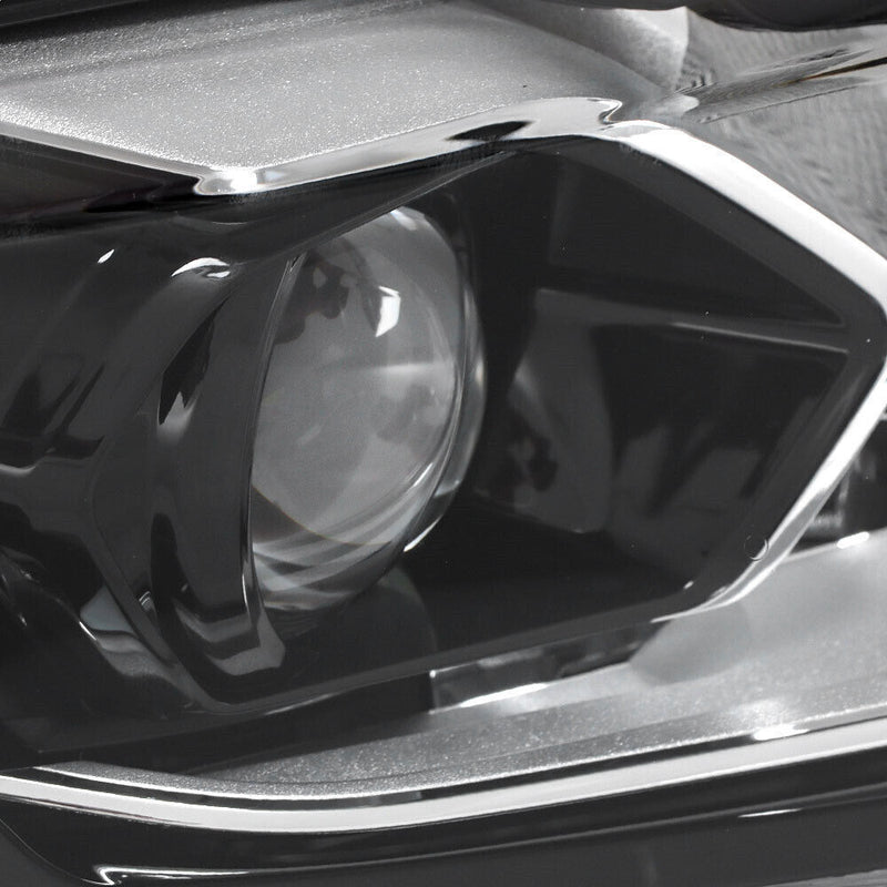 DURAFORCE Right+Left Headlight For 2014-16 Nissan Rogue LED Chrome Clear Lens Pair