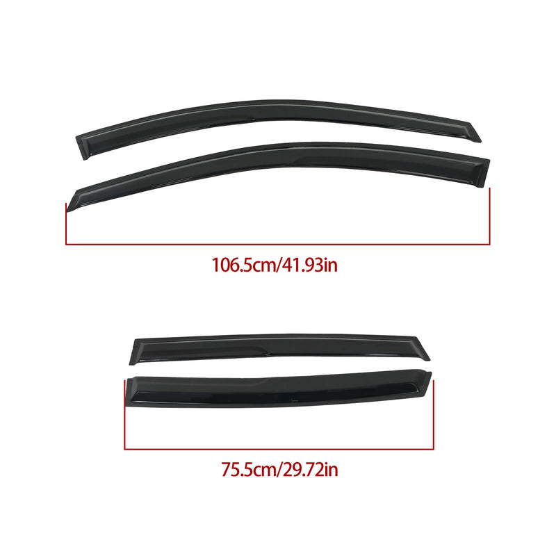 DURAFORCE Window Visors For 2007-2011 Honda CR-V Vent Shade Rain Guards Deflector