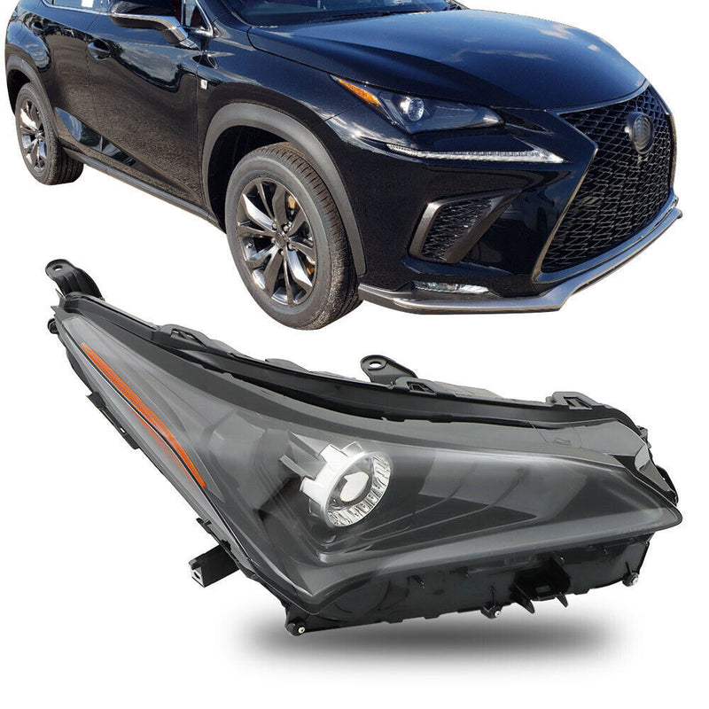 DURAFORCE Right Headlight For 2018-2021 Lexus NX200t NX300 NX300h LED Type Black