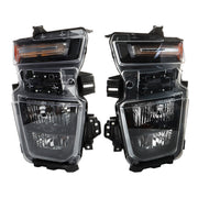 DURAFORCE Left+Right Headlights For 2021-2023 Chevy Silverado 2500HD Halogen Black