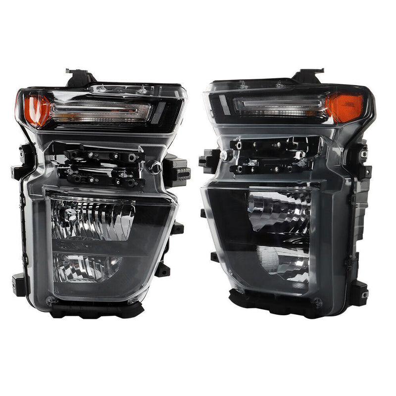 DURAFORCE Left+Right Headlights For 2021-2023 Chevy Silverado 2500HD Halogen Black