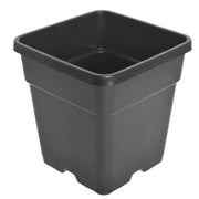 DURAFORCE 2 Gallon Re-Usable 10 Pack Square Plastic Black Nursery Pot Plant Flower Pots