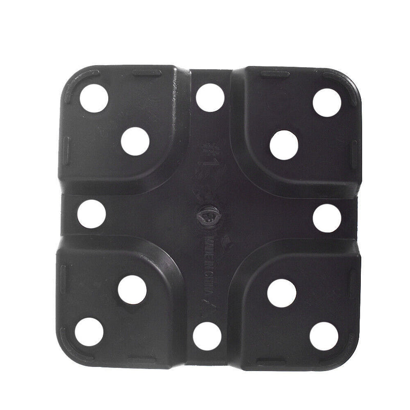 DURAFORCE 2 Gallon Re-Usable 10 Pack Square Plastic Black Nursery Pot Plant Flower Pots