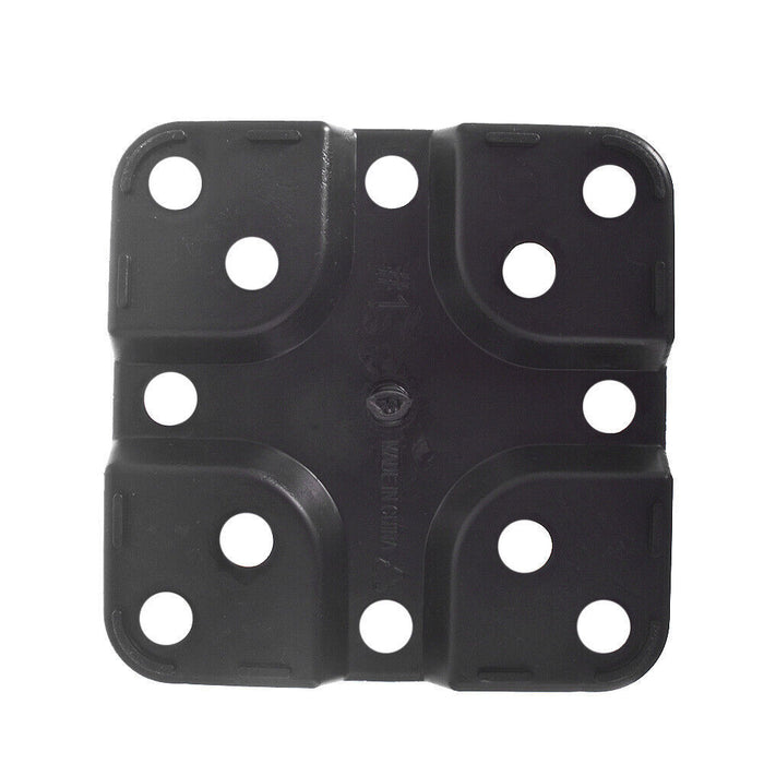 DURAFORCE 2 Gallon Re-Usable 10 Pack Square Plastic Black Nursery Pot Plant Flower Pots