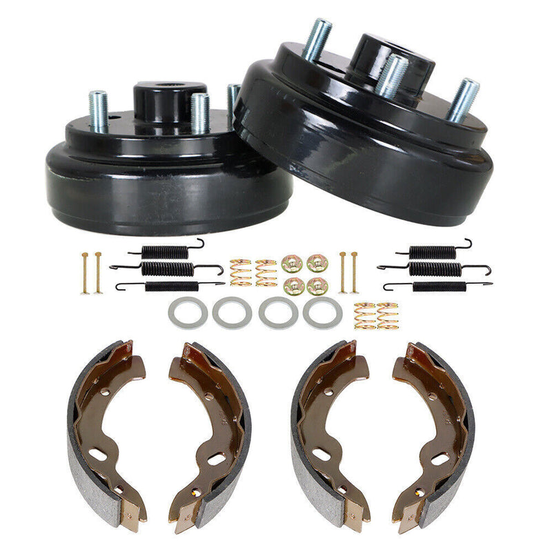 DURAFORCE Rear Brake hub Drums Brake Shoe Spring Kit For EZGO TXT Electric Golf Carts 96+