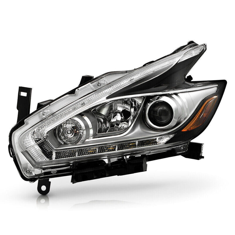 DURAFORCE Left Side Headlight For 2015-16 Nissan Murano Halogen LED DRL Projector