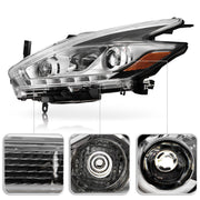 DURAFORCE Left Side Headlight For 2015-16 Nissan Murano Halogen LED DRL Projector