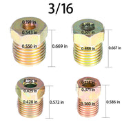 DURAFORCE Brake Line Tubing Kit For Universal 25 Ft 3/16&1/4 Zinc w/32 Fittings