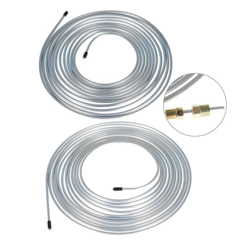 DURAFORCE Brake Line Tubing Kit For Universal 25 Ft 3/16&1/4 Zinc w/32 Fittings