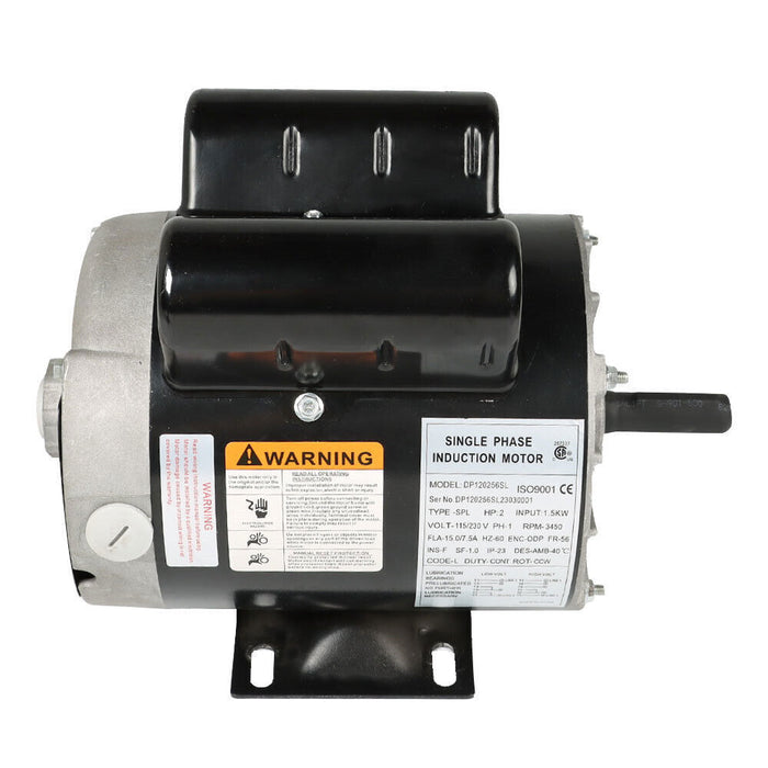 DURAFORCE 2 HP SPL Compressor Duty Electric Motor 56Frame 5/8" Shaft 115/230 Volt 3450 RPM
