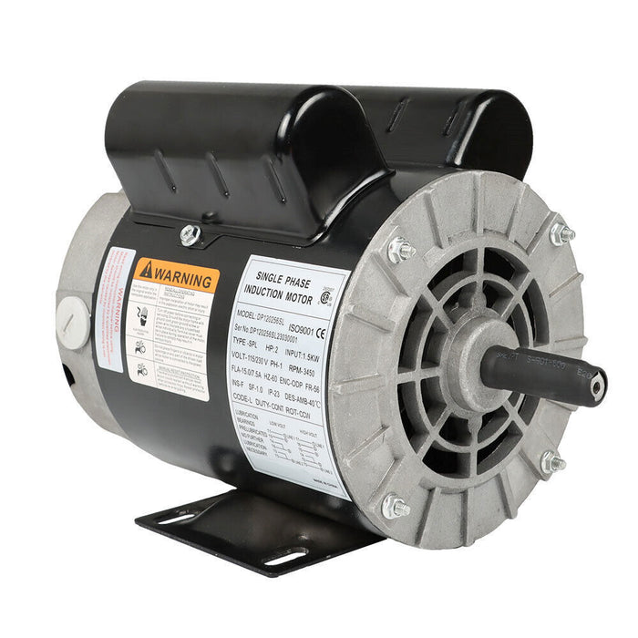 DURAFORCE 2 HP SPL Compressor Duty Electric Motor 56Frame 5/8" Shaft 115/230 Volt 3450 RPM