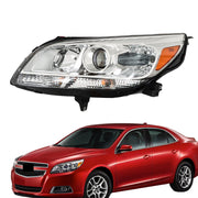 DURAFORCE Left Headlight For 2013-2015 Chevy Malibu Projector Halogen Clear Lens