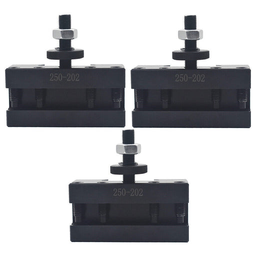 DURAFORCE 3 Pcs BXA #2 250-202 Quick Change Turning Facing & Boring Tool Post Holder Lathe